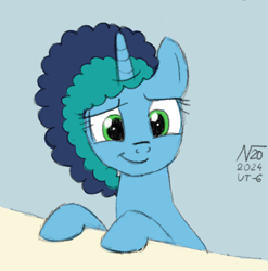 Size: 1010x1022 | Tagged: safe, artist:adamv20, misty brightdawn, unicorn, g4, g5, g5 to g4, generation leap, horn, solo, unitober 2024