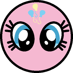 Size: 325x325 | Tagged: safe, artist:mega-poneo, pinkie pie, g4, ball, morph ball, pinkieball, simple background, transparent background