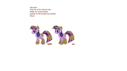 Size: 3840x2160 | Tagged: safe, twilight sparkle, pony, unicorn, g4, official, season 1, leak, .svg available, covered in mud, female, full body, horn, mare, mud, muddy, no sclera, side view, simple background, solo, text, three quarter view, transparent background, unicorn twilight, vector