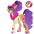 Size: 1000x1000 | Tagged: safe, artist:kazmuun, plaid stripes, earth pony, pony, series:kazmuun's drawing every pony, g4, my little pony: friendship is magic, the saddle row review, alternate design, alternate eye color, alternate mane color, alternate tail color, blush lines, blushing, braces, cascading cutie mark, clothes, coat markings, colored, colored eartips, colored eyebrows, colored hooves, colored lineart, curly mane, curly tail, dappled, ear fluff, eyelashes, facial markings, female, flat colors, freckles, fur coat, gradient eyebrows, gradient mane, gradient tail, green eyes, hock fluff, hooves, leg markings, long mane, long tail, looking away, looking back, neck fluff, orange coat, pale belly, ponytail, purple mane, purple tail, raised hoof, redesign, rolled up sleeves, screencap reference, shirt, signature, simple background, smiling, snip (coat marking), socks (coat markings), solo, standing, tail, tall ears, teenager, three quarter view, tied mane, transparent background, unshorn fetlocks, white pupils