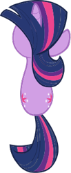 Size: 140x341 | Tagged: safe, twilight sparkle, pony, unicorn, g4, official, leak, angle, both cutie marks, concept art, female, horn, looking at someone, looking at something, mare, my little pony adventures, overhead view, simple background, solo, transparent background, unicorn twilight