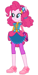 Size: 1024x1992 | Tagged: safe, artist:mixiepie, color edit, edit, editor:amadondawn, pinkie pie, human, equestria girls, g4, clothes, colored, crystal guardian, female, gloves, simple background, solo, transparent background