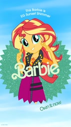 Size: 1080x1920 | Tagged: safe, sunset shimmer, human, equestria girls, g4, barbie, barbie (film), female, solo