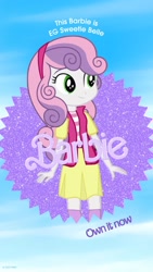 Size: 1080x1920 | Tagged: safe, sweetie belle, human, equestria girls, g4, barbie, barbie (film), female, solo