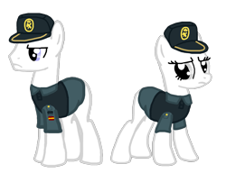 Size: 1291x993 | Tagged: safe, artist:adonaire, earth pony, pony, g4, base, baseball cap, cap, civil guard, clothes, gendarme, hat, merit, military, police, police pony, police uniform, polo shirt, simple background, spain, spanish description, template, transparent background, uniform