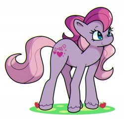 Size: 2124x2056 | Tagged: safe, artist:kindakismet, sweet berry, earth pony, pony, g2, simple background, solo, white background