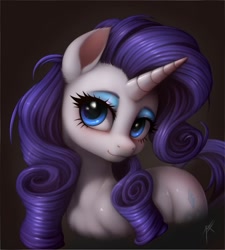 Size: 1800x2000 | Tagged: safe, artist:zetamad, rarity, pony, unicorn, g4, bust, female, gradient background, horn, mare, portrait, solo