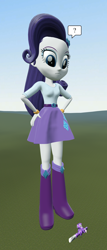 Size: 2910x6800 | Tagged: safe, artist:thedecepticonartist, rarity, human, equestria girls, g4, belt, boots, breasts, clothes, crossover, high heel boots, purple skirt, shirt, shoes, skirt, solo, transformers