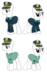 Size: 1462x2250 | Tagged: safe, artist:adonaire, pony, g4, '90s, 1989, 2000s, 2010s, base, cap, civil guard, clothes, gendarme, hat, jacket, kepi, merit, military, necktie, police, police pony, police uniform, shirt, simple background, spain, spanish description, template, teresiana, teresiana cap, teresiana kepi, transparent background, uniform