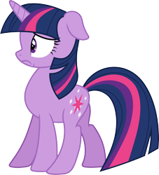 Size: 3000x3300 | Tagged: safe, artist:cloudy glow, twilight sparkle, pony, unicorn, g4, my little pony: friendship is magic, secret of my excess, female, floppy ears, mare, simple background, solo, transparent background, unicorn twilight, vector