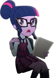 Size: 1771x2520 | Tagged: safe, edit, edited screencap, editor:mrtoonlover83, screencap, sci-twi, twilight sparkle, human, equestria girls, g4, my little pony equestria girls: friendship games, background removed, clothes, crystal prep academy uniform, female, necktie, needs more jpeg, not a vector, school tie, school uniform, schoolgirl, simple background, solo, transparent background, uniform