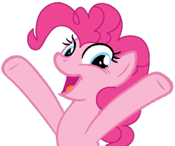 Size: 744x618 | Tagged: safe, artist:noi kincade, pinkie pie, earth pony, g4, bipedal, female, happy, open mouth, simple background, solo, transparent background