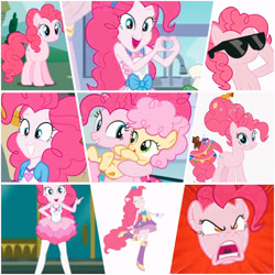 Size: 3464x3464 | Tagged: safe, artist:rosedoesart01, edit, edited screencap, screencap, li'l cheese, pinkie pie, earth pony, human, pony, equestria girls, g4, my little pony: friendship is magic, the last problem, the last roundup, collage, colt, episode needed, female, foal, male, mare, mother and child, mother and son