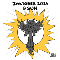 Size: 1000x1000 | Tagged: safe, artist:sunamoonmlp, derpibooru exclusive, oc, oc only, oc:sunamoon, alicorn, pony, g4, cute, female, horn, inktober, inktober 2024, solo, wings