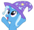 Size: 686x603 | Tagged: safe, edit, editor:marefieber, trixie, pony, unicorn, g4, clothes, female, happy, hat, hooves in air, hooves up, horn, looking up, mare, png, praise the sun, rainbowshining, raised hoof, simple background, smiling, solo, transparent background, trixie's hat, wizard hat