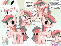 Size: 2048x1536 | Tagged: safe, artist:moppyshine, oc, oc only, blushing, crying, female, female oc, moppyshine, original art, shy, solo