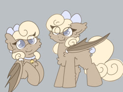 Size: 1200x900 | Tagged: safe, artist:php193, oc, oc only, unnamed oc, bat pony, blue eyes, bow, curly mane, hair bow