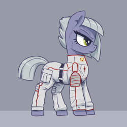 Size: 3000x3000 | Tagged: safe, artist:t72b, limestone pie, earth pony, pony, g4, battletech, clothes, crossover, female, frown, lidded eyes, mare, pants, scar, solo, uniform