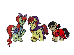 Size: 2048x1536 | Tagged: safe, artist:melspyrose, draggle, hydia, reeka, pony, g1, g4, cute, dragglebetes, g1 to g4, generation leap, ponified, simple background, transparent background, trio