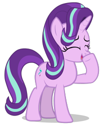 Size: 1764x2160 | Tagged: safe, artist:zslnews, starlight glimmer, pony, unicorn, g4, eyes closed, female, horn, mare, simple background, solo, transparent background, vector