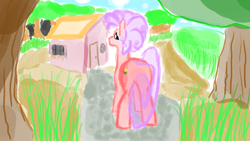 Size: 1920x1080 | Tagged: safe, artist:chloebyjuu, oc, oc only, earth pony, outdoors, solo