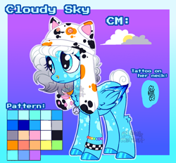 Size: 1524x1412 | Tagged: safe, artist:black_marker, oc, pegasus, adoptable, auction, chest fluff, female, piercing, solo