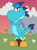 Size: 1656x2225 | Tagged: safe, artist:sergeant16bit, princess ember, dinosaur, yoshi, g4, boots, commission, crossed arms, dinosaurified, female, outdoors, post-transformation, shoes, solo, species swap, story included, super mario bros., transformation, yoshified