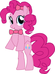 Size: 758x1015 | Tagged: safe, artist:supermalikj, pinkie pie, earth pony, pony, g4, bowtie, female, mare, simple background, solo, transparent background