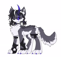 Size: 2579x2402 | Tagged: safe, artist:焰心fireworks, oc, oc:selena glorious, demon, demon pony, wolf, wolf pony, female