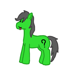 Size: 1000x1000 | Tagged: safe, artist:deej, oc, oc:anon, oc:anon stallion, earth pony, pony, :p, question mark, simple background, tongue out, white background