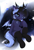 Size: 2597x3840 | Tagged: safe, alternate character, alternate version, artist:empress-twilight, edit, oc, oc only, oc:blizzard shard, bat pony, incubus, pony, :p, abstract background, belly, belly button, black sclera, chest fluff, clothes, collar, constellation freckles, crescent moon, dark coat, freckles, horns, moon, panties, short mane, socks, solo, spiked collar, star freckles, tail, tongue out, two toned mane, two toned tail, underwear