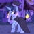 Size: 1224x1220 | Tagged: safe, artist:boneswolbach, artist:cstrawberrymilk, oc, oc only, oc:flawless sparklemoon, pony, unicorn, my little pony the movie: the death of twilight sparkle, g4, bangs, base used, blue coat, blurry background, blushing, canterlot, cape, cloak, clothes, female, female oc, fusion, fusion:trixie, fusion:twilight sparkle, fusion:twixie, hat, horn, looking back, mare, mare oc, multicolored mane, night, open mouth, open smile, outdoors, raised hoof, show accurate, smiling, solo, standing, starry eyes, straight mane, three quarter view, top hat, unicorn horn, unicorn oc, wingding eyes