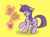 Size: 6405x4799 | Tagged: safe, artist:maretheory.exe, twilight sparkle, pony, unicorn, g4, blushing, burger, caught, female, floppy ears, food, french fries, hay burger, horn, looking at you, magic, magic aura, mare, nervous, simple background, soda, standing on two hooves, surprised, telekinesis, twilight burgkle, unicorn twilight, yellow background