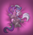 Size: 3411x3525 | Tagged: safe, artist:maretheory.exe, starlight glimmer, trixie, pony, unicorn, g4, bed, bedroom eyes, blushing, clothes, duo, duo female, female, gradient background, horn, hug, latex, latex socks, latex stockings, leotard, lesbian, looking at you, lying down, mare, on side, ship:startrix, shipping, smiling, socks, stockings, thigh highs