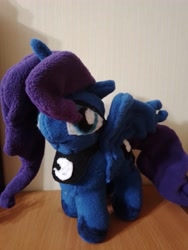 Size: 3000x4000 | Tagged: safe, artist:jbond, princess luna, alicorn, pony, g4, cute, female, handmade, irl, jewelry, mare, photo, photography, plushie, regalia, solo