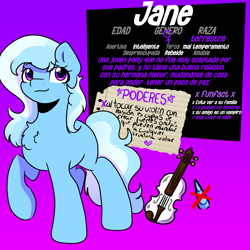 Size: 2000x2000 | Tagged: safe, artist:eniartuwu, oc, oc only, oc:jane, earth pony, pony, g4, digital art, gradient background, solo, spanish