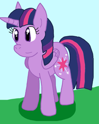 Size: 723x904 | Tagged: safe, artist:cmara, twilight sparkle, alicorn, pony, g4, female, outdoors, solo, twilight sparkle (alicorn)