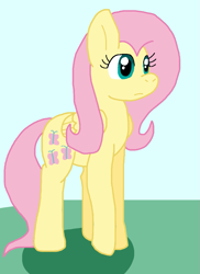 Size: 739x1014 | Tagged: safe, artist:cmara, fluttershy, pegasus, pony, g4, female, outdoors, solo