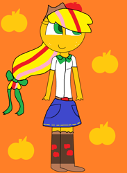 Size: 1848x2529 | Tagged: safe, artist:dianarp1990, applejack, human, equestria girls, g4, female, rainbow power, solo