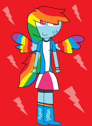 Size: 1848x2529 | Tagged: safe, artist:dianarp1990, rainbow dash, human, equestria girls, g4, female, rainbow power, solo