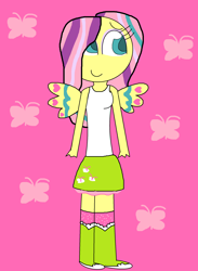 Size: 1848x2529 | Tagged: safe, artist:dianarp1990, fluttershy, human, equestria girls, g4, female, rainbow power, solo