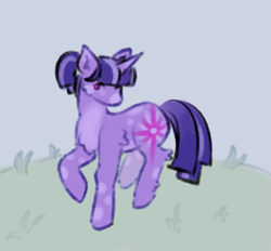 Size: 957x890 | Tagged: safe, artist:hederacea, twilight sparkle, unicorn, g4, horn, pastel, purple, purple mane, redesign, soft, soft shading, spots, spotted, unicorn twilight