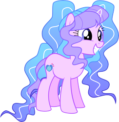 Size: 9166x9409 | Tagged: safe, artist:shootingstarsentry, izzy moonbow, pony, unicorn, g4, g5, absurd resolution, alternate design, alternate hairstyle, g5 to g4, generation leap, horn, simple background, solo, transparent background, vector