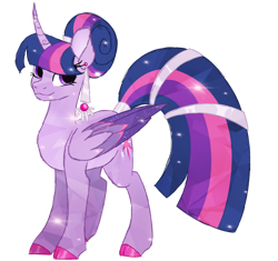 Size: 1280x1203 | Tagged: safe, artist:monochrome-sunsets, twilight sparkle, alicorn, pony, g4, crystallized, simple background, solo, transparent background, twilight sparkle (alicorn)