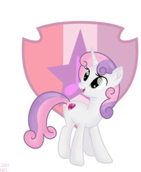 Size: 828x1006 | Tagged: safe, artist:janneshy, sweetie belle, pony, unicorn, g4, horn, solo