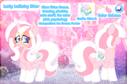 Size: 3009x2000 | Tagged: safe, artist:ladylullabystar, oc, oc:lady lullaby star, pony, unicorn, alternate design, female, glasses, horn, mare, reference sheet, solo