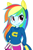 Size: 260x400 | Tagged: safe, artist:anonymous, rainbow dash, human, equestria girls, g4, colored, drawthread, eyebrows, eyebrows visible through hair, female, flat colors, simple background, smiling, smirk, solo, white background, wondercolt ears, wondercolts uniform