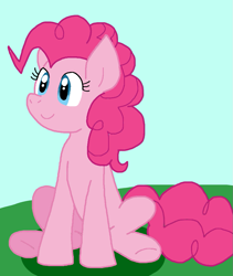 Size: 805x953 | Tagged: safe, artist:cmara, pinkie pie, earth pony, pony, g4, female, outdoors, sitting, solo