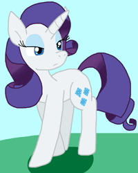 Size: 767x959 | Tagged: safe, artist:cmara, rarity, pony, unicorn, g4, female, horn, outdoors, solo