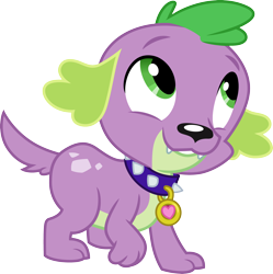 Size: 3000x3013 | Tagged: safe, artist:cloudy glow, spike, spike the regular dog, dog, g4, cute, male, simple background, solo, spikabetes, transparent background, vector